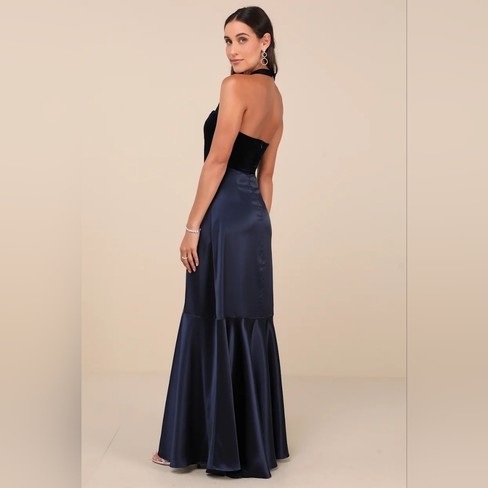 Lulus Mesmerizing Impression Navy Blue Mixed Medi… - image 5